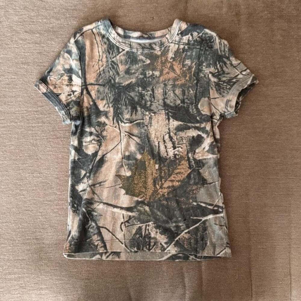 Social Culture Camouflage Baby Tee Size S